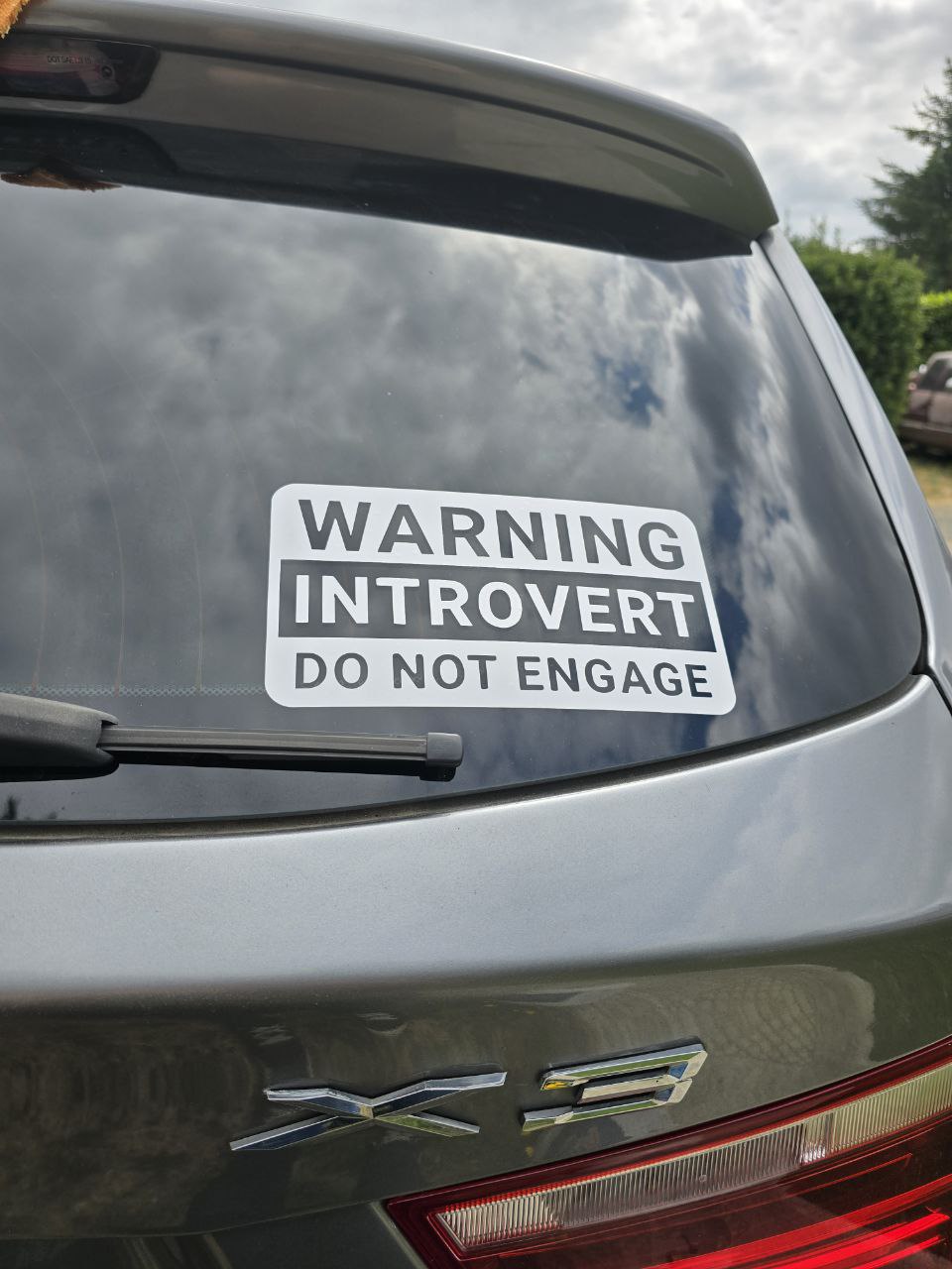 Introvert Warning Decal